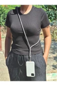TÜM KILIFLARA UYUMLU ANTRASİT CROSSBODY (AYARLANABİLİR) TELEFON ASKISI thumbnail 1
