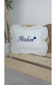 gros shop Müslin Yeni Doğan 2Katlı Organik %100Pamuk Kişiye Özgü Nakışlı Hastane Çıkış Seti (Kalpli Model-2) - 4