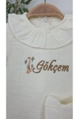 gros shop Müslin Yeni Doğan 4Katlı Organik %100Pamuk Kişiye Özgü Nakışlı Hastane Çıkış Seti(Ördek Model-1) - 3