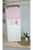 gros shop Müslin Yeni Doğan 4Katlı Organik %100Pamuk Kişiye Özgü Nakışlı Hastane Çıkış Seti-Tavşan Model-1 - 3