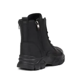 Kadın Siyah Çift Fermuarlı Postal Bot – Kalın Taban Bağcıklı Rahat Günlük Şık ve Dayanıklı thumbnail 13