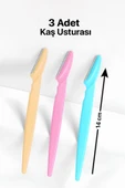 TAYEM 3 Adet Yüz Jileti Ve Kaş Usturası Kadın Jileti Epilasyon 3'lü Bıyık Alma Düzeltici Ustra Seti - 1