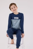 U.S. Polo Assn Uzun Kol Pijama Takım US2220-4 Koyu İndigo - 1