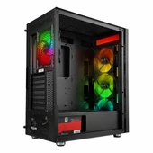PowerBoost VK-G3701B 550W 80+ USB 3.2 ARGB ATX Mid Tower Siyah Kasa - 6
