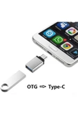 Usb Type-c Otg Çevirici Adaptör Metal Xiaomi - Samsung - Huawei - Macbook Dönüştürücü Gümüş - 5