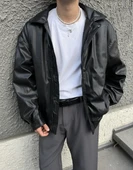 Premium Oversize Vintage Deri Ceket - 1