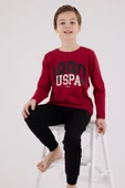 U.S. Polo Assn Uzun Kol Pijama Takım US2203-4 Bordo thumbnail 2