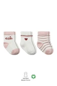 Bistyle 3'Lü Penye Boy And Girl Soket Çorap BS10114 Pembe thumbnail 1