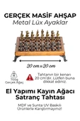 MC59 Bizans Figürlü El Yapımı Metal Satranç Takımı – Kayın Ağacı Satranç Tahtası - Lüks Hediyelik - 3