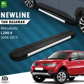 S-Dizayn Mitsubishi L200 4 NewLine Aluminyum Yan Basamak 193 Cm 2006-2011 A+ Kalite thumbnail 1