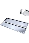 Paslanmaz Krom Metal Plakalık 52.7cm X 11.5cm 2 Adet Plaka Sacı thumbnail 1