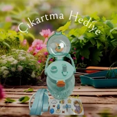 Maskotlu,Çıkartma Hediyeli, Boyun Askılıklı, Ithal Lüx Yeşil Matara/suluk 1100 ml - 2