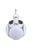 Yuvarlak Solar Led Kamp Lambası – Işıldak – Usb’den / Gün Işığında Şarj- 5 Kanatlı – 90° - 3