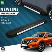 S-Dizayn Nissan X-Trail T32 NewLine Aluminyum Yan Basamak 183 Cm 2014-2022 A+ Kalite thumbnail 1
