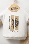 U.S. Polo Assn 2 li Takım USB2548 Beyaz-Bej thumbnail 2
