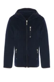 Asil Kids Colors Çocuk Polar Kapşonlu Günlük Rahat Tam Fermuarlı 3 Cepli Lacivert Unisex - 1
