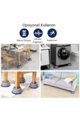 Gri Çamaşır Makinesi Titreşim Engelleyici Stoper 4 Lü Set - 3