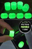 LED Işık ve Toz Geçirmez 4 Adet Renkli LED Fosforlu Sibop Kapak - Araba Motosiklet Bisiklet İçin thumbnail 2