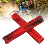 KENZE MTB Elcik Silikonlu Çift Renk Kaymaz Yapı 170 mm Bisiklet Elciği Kolay Kavrama Kırmızı thumbnail 3