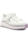 U.S. Polo Assn. KENTA JR 5PR 102027890 Kız Çocuk Sneaker Ayakkabı Beyaz Lila 31-35 - 2