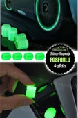 LED Işık ve Toz Geçirmez 4 Adet Renkli LED Fosforlu Sibop Kapak - Araba Motosiklet Bisiklet İçin thumbnail 4