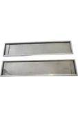 Paslanmaz Krom Metal Plakalık 52.7cm X 11.5cm 2 Adet Plaka Sacı thumbnail 4