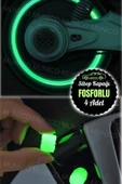 LED Işık ve Toz Geçirmez 4 Adet Renkli LED Fosforlu Sibop Kapak - Araba Motosiklet Bisiklet İçin thumbnail 3