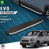 S-Dizayn Citroen Berlingo 3 Uzun Şase Evo Krom Yan Basamak 213 Cm 2018 Üzeri A+ Kalite thumbnail 1