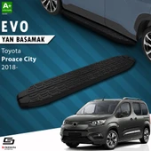 S-Dizayn Toyota Proace City Kısa Şase Evo Siyah Yan Basamak 203 Cm 2018 Üzeri A+ Kalite thumbnail 1
