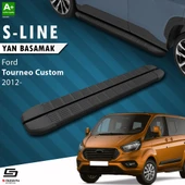 S-Dizayn Ford Tourneo Custom Kısa Şase S-Line Siyah Yan Basamak 203 Cm 2012-2023 A+ Kalite thumbnail 1