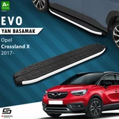 S-Dizayn Opel Crossland X Evo Aluminyum Yan Basamak 173 Cm 2017 Üzeri A+ Kalite thumbnail 1