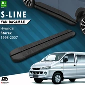 S-Dizayn Hyundai H-1 Starex S-Line Siyah Yan Basamak 193 Cm 1998-2007 A+ Kalite thumbnail 1