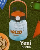 Çıkartma Hediyeli, Ithal Lüx Kulaklı mavil-Turuncu Matara/suluk 1100 ml - 2