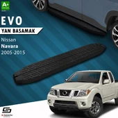 S-Dizayn Nissan Navara 2 Evo Siyah Yan Basamak 203 Cm 2005-2015 A+ Kalite thumbnail 1