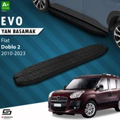 S-Dizayn Fiat Doblo 2 Uzun Şase Evo Siyah Yan Basamak 223 Cm 2010-2023 A+ Kalite thumbnail 1