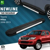 S-Dizayn Toyota Hilux 7 NewLine Krom Yan Basamak 203 Cm 2006-2015 A+ Kalite thumbnail 1
