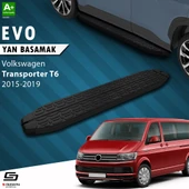 S-Dizayn VW Transporter T6 Uzun Şase Evo Siyah Yan Basamak 253 Cm 2015-2019 A+ Kalite thumbnail 1