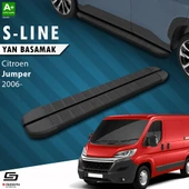 S-Dizayn Citroen Jumper 3 Kısa Şase S-Line Siyah Yan Basamak 203 Cm 2006-2022 A+ Kalite thumbnail 1