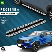 S-Dizayn Chery Tiggo7 Pro OEM Still Pro V2 Aluminyum Yan Basamak 183 Cm 2022 Üzeri A+ Kalite thumbnail 1