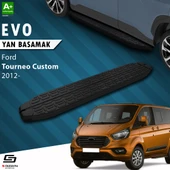 S-Dizayn Ford Tourneo Custom Kısa Şase Evo Siyah Yan Basamak 203 Cm 2012-2023 A+ Kalite thumbnail 1