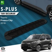 S-Dizayn Toyota Proace City Kısa Şase S-Plus Siyah Yan Basamak 203 Cm 2018 Üzeri thumbnail 1