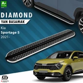 S-Dizayn Kia Sportage 5 Diamond Krom Yan Basamak 173 Cm 2021 Üzeri A+ Kalite thumbnail 1