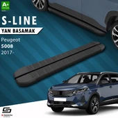 S-Dizayn Peugeot 5008 2 S-Line Siyah Yan Basamak 203 Cm 2017-2023 A+ Kalite thumbnail 1