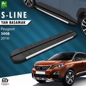 S-Dizayn Peugeot 3008 2 S-Line Aluminyum Yan Basamak 183 Cm 2016-2023 A+ Kalite thumbnail 1