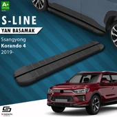 S-Dizayn Ssangyong Korando S-Line Siyah Yan Basamak 183 Cm 2019 Üzeri A+ Kalite thumbnail 1