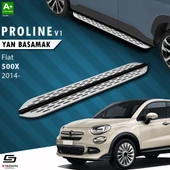 S-Dizayn Fiat 500X OEM Still Pro V1 Aluminyum Yan Basamak 173 Cm 2014 Üzeri A+ Kalite thumbnail 1