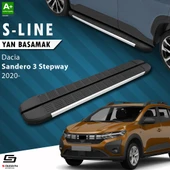 S-Dizayn Dacia Sandero 3 Stepway S-Line Aluminyum Yan Basamak 183 Cm 2020 Üzeri A+ Kalite thumbnail 1