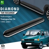 S-Dizayn VW Transporter T4 Kısa Şase Diamond Krom Yan Basamak 213 Cm 1995-2003 A+ Kalite thumbnail 1