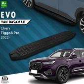 S-Dizayn Chery Tiggo8 Pro Evo Siyah Yan Basamak 183 Cm 2022 Üzeri A+ Kalite thumbnail 1