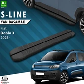 S-Dizayn Fiat Doblo 3 Uzun Şase S-Line Siyah Yan Basamak 213 Cm 2023 Üzeri A+ Kalite thumbnail 1